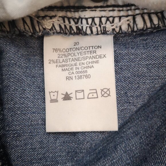 DC Jeans Ladies Size 20 Medium Wash Slightly Curvy Distressed Front Jeans - Picture 5 of 10